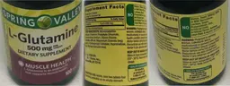 Label for L-Glutamine 500 mg