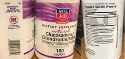Label for Natural Glucosamine/Chondroitin/MSM 1500 mg/1200 mg/900 mg