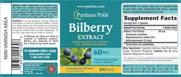 Label for Bilberry Extract 60 mg