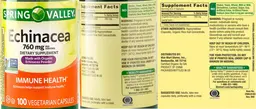 Label for Echinacea 760 mg