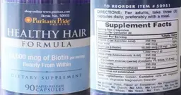 Label for Healthy Hair Formula