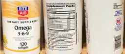 Label for Omega 3-6-9 Lemon Natural Flavor