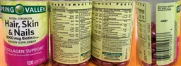 Label for Extra Strength Hair, Skin & Nails