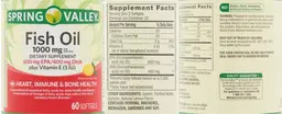 Label for Fish Oil 1000 mg Natural Lemon Flavor