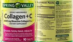 Label for Collagen + C 2500 mg