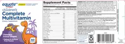 Label for Children's Complete Multivitamin