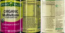Label for Organic Multivitamin
