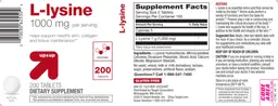 Label for L-Lysine 1000 mg