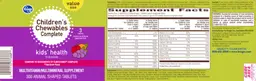 Label for Children's Chewables Complete