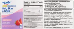 Label for Hair, Skin & Nails Natural Strawberry Flavor