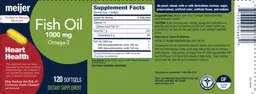 Label for Fish Oil 1000 mg