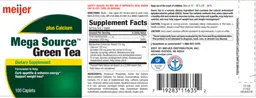 Label for Mega Source Green Tea
