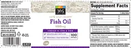 Label for Fish Oil 1000 mg