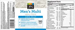 Label for Men's Multi Iron-Free