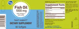 Label for Fish Oil 1000 mg