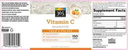 Label for Vitamin C Gummies Natural Citrus Flavors