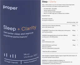 Label for Sleep + Clarity
