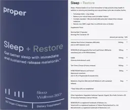 Label for Sleep + Restore