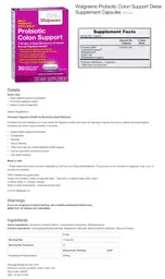 Label for Probiotic Colon Support