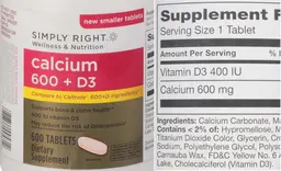 Label for Calcium 600 + D3