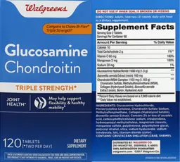 Label for Glucosamine Chondroitin Triple Strength
