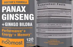 Label for Panax Ginseng + Ginkgo Biloba