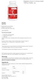 Label for Vitamin C 1000 mg