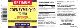 Label for Coenzyme Q-10 10 mg
