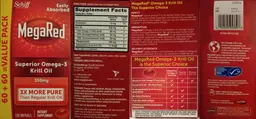 Label for Superior Omega-3 Krill Oil 350 mg
