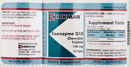 Label for Coenzyme Q10 Chewable Tablets 100 mg