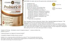 Label for Probiotic 10