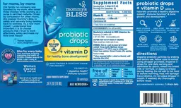 Label for Probiotic Drops + Vitamin D