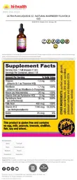 Label for Liquid B-12 Natural Raspberry Flavor
