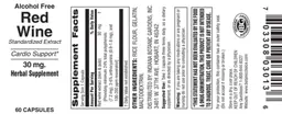 Label for Alcohol Free Red Wine 30 mg