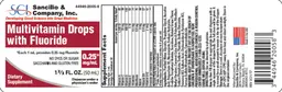 Label for Multivitamin Drops with Fluoride 0.25 mg/mL