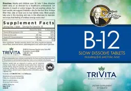 Label for B-12 Slow Dissolve Tablets