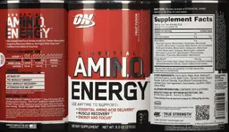 Label for Essential Amin.O.Energy Fruit Fusion