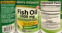 Label for Fish Oil 1000 mg