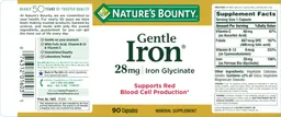 Label for Gentle Iron 28 mg
