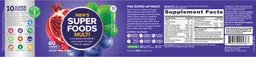 Label for Men's Super Foods Multi Mighty Grape