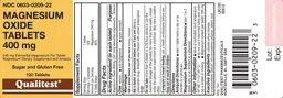 Label for Magnesium Oxide Tablets 400 mg