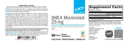 Label for DHEA Micronized 25 mg