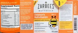 Label for Children's Multivitamin Ages 4+