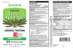 Label for Natural Fiber Therapy Regular Flavor