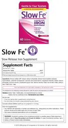 Label for Slow Release Iron Supplement