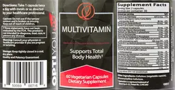 Label for Multivitamin