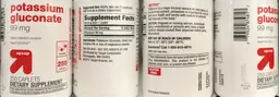 Label for Potassium Gluconate 99 mg