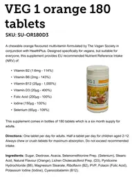 Label for Veg 1 Orange Flavour