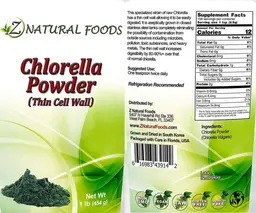 Label for Chlorella Powder