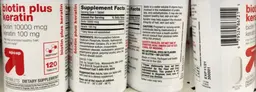 Label for Biotin plus Keratin